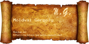 Moldvai Gergely névjegykártya